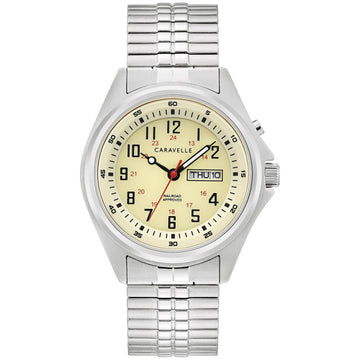 Caravelle Stainless Steel Classic CAR Mens Watch